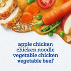 Close up of Gerber Nourishing Blends vegetable and meat baby meal tub