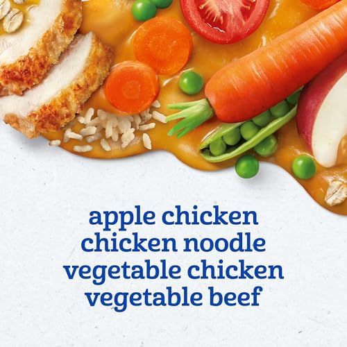 Close up of Gerber Nourishing Blends vegetable and meat baby meal tub