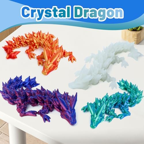 Assorted colors of 3D printed dragon eggs on a wooden desk