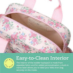 Close-up of front zippered pocket on Itzy Ritzy toddler backpack