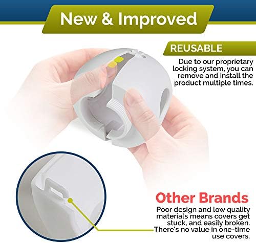 Close up of BPA free plastic door knob lock mechanism