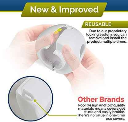 Close up of BPA free plastic door knob lock mechanism