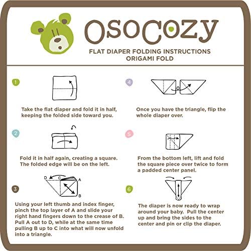 Brand packaging for OsoCozy unbleached flat diapers