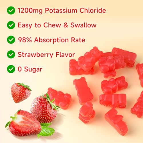 Softbear non GMO gluten free potassium gummies nutritional labeling details