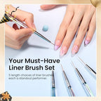 Beetles 5 piece nail art brush set packaging