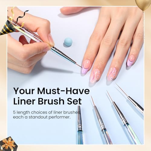 Beetles 5 piece nail art brush set packaging