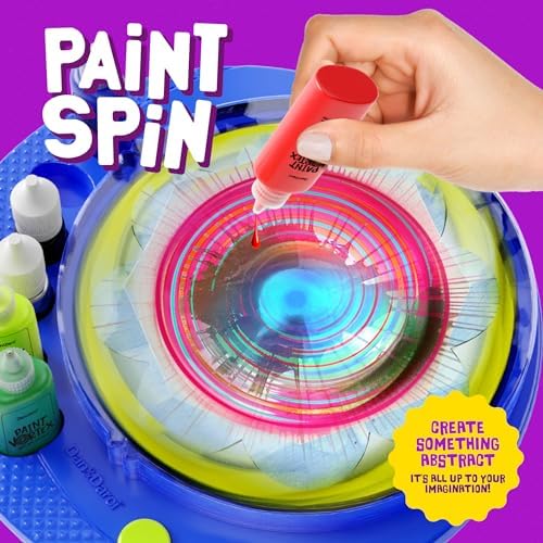 A finished abstract spin art masterpiece created using the Dan&Darci paint vortex machine.
