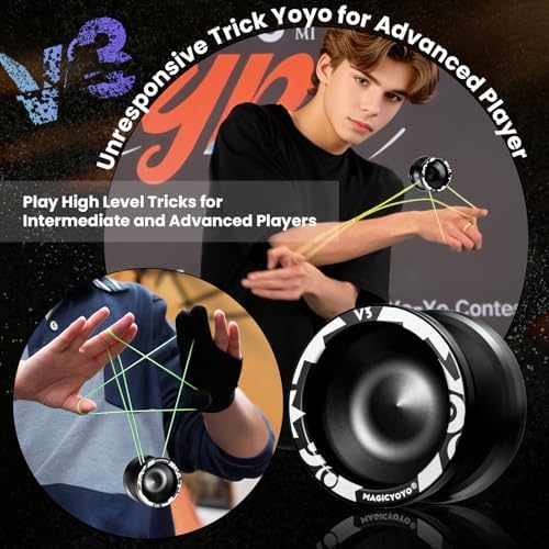 Side profile of black Magicyoyo V3 metal yoyo