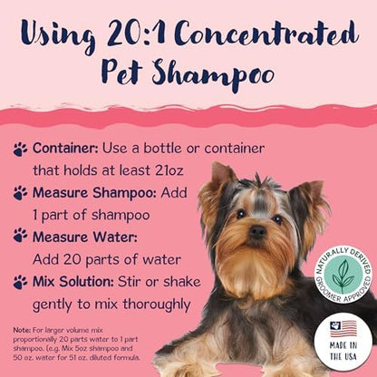 Bobbi Panter paraben free tear free feline shampoo bottle display