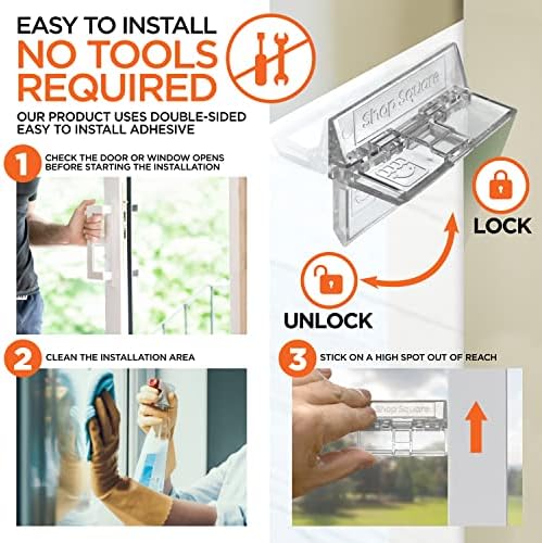 Adhesive window security lock for home safety