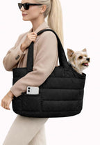 Paws Pack puffer dog purse carrier front view