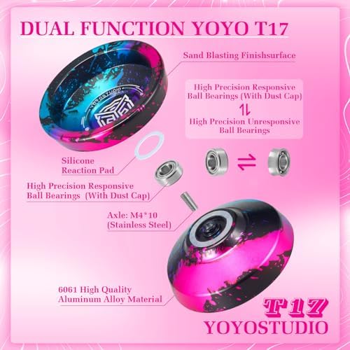 Side profile of Yoyostudio H17 aluminum yoyo showing rim weight