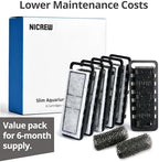 NICREW slim HOB filter cartridges dual stage mechanical biological media