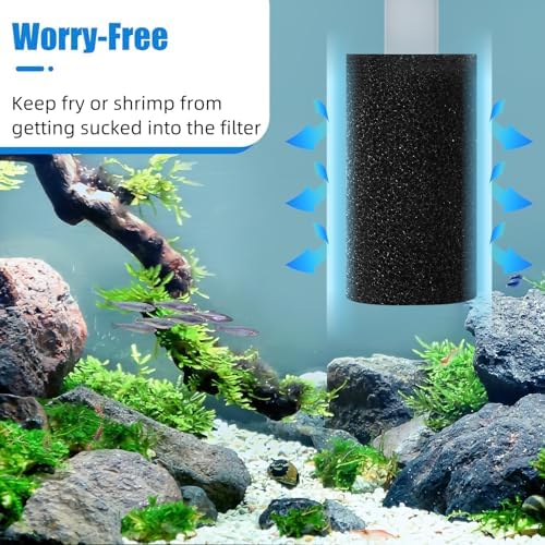 Coarse black foam pre-filter cylinder dimensions and inner hole size