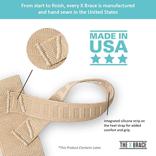 Tuli's arch support brace worn barefoot for gymnastics and dance.