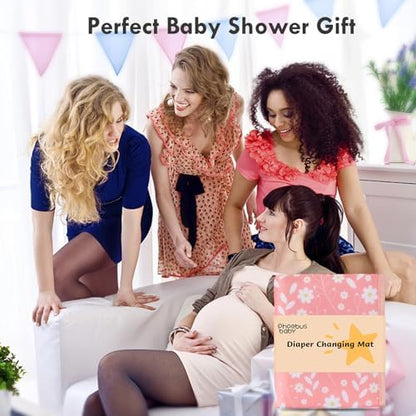 Phoebus Baby portable changing pad demonstrating one handed opening
