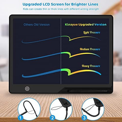 Kinayue 16-inch LCD tablet showing vibrant drawing lines