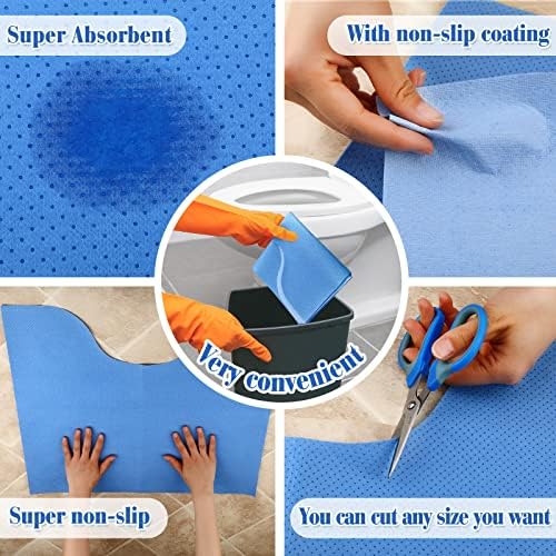 Absorbent potty training floor mats for bathroom cleanliness during toddler training.