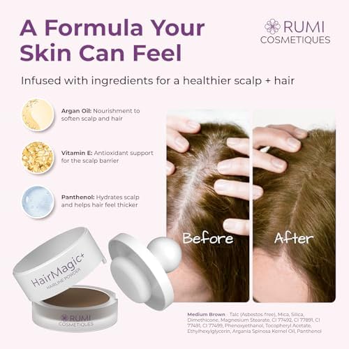 Model demonstrating root touch up application on temples