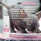 Mr Wrinkles pet care skin cleanser for soothing dry flaky feline skin.