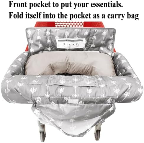 Infant safety straps and buckle assembly on the high chair seat cover