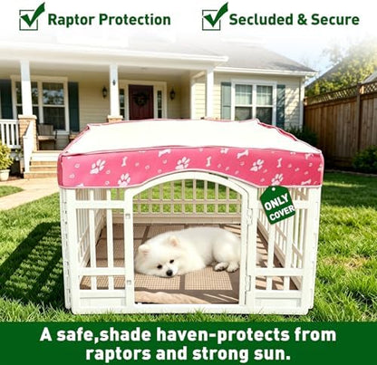 Waterproof 600D Oxford cloth and breathable mesh pet tent top cover close up