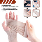 OBTANIM wide 6 inch compression bandages with metal clips for leg sprains