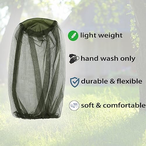 Adjustable neck drawstring detail on bug head net