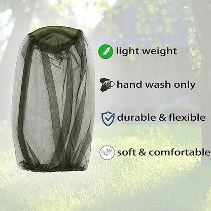 Adjustable neck drawstring detail on bug head net