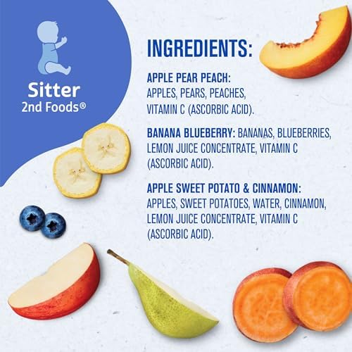 Back of Gerber baby food pouch showing nutritional information