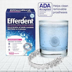 Efferdent oxi action antibacterial denture tablets for plaque removal