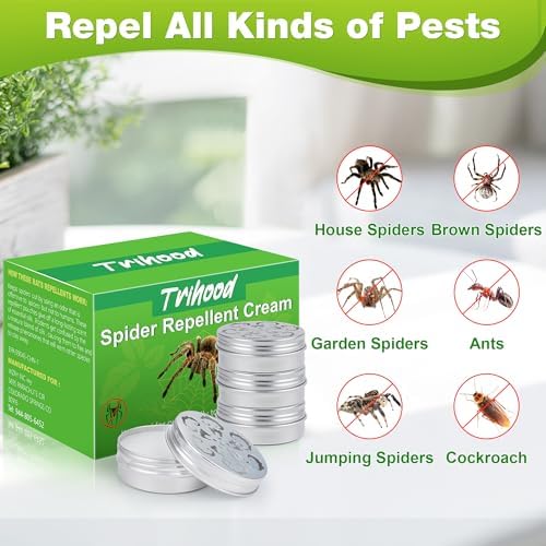 Eco friendly non toxic spider repellent tins with peppermint and lemongrass oil ingredients