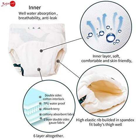 Close up view of the thick padded leakproof lining inside Joyo Roy boys underwear
