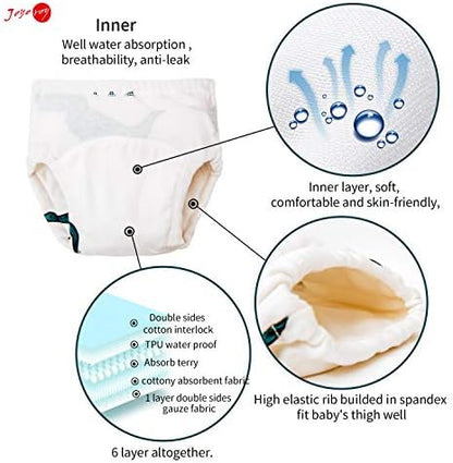 Close up view of the thick padded leakproof lining inside Joyo Roy boys underwear