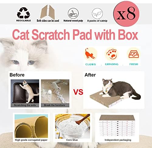Catinarla high density cardboard cat lounge resting mat perspective view
