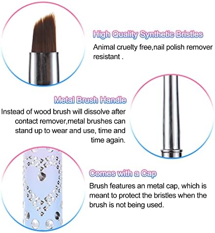 Round tip nail art brush for detailed cleanup and corrections