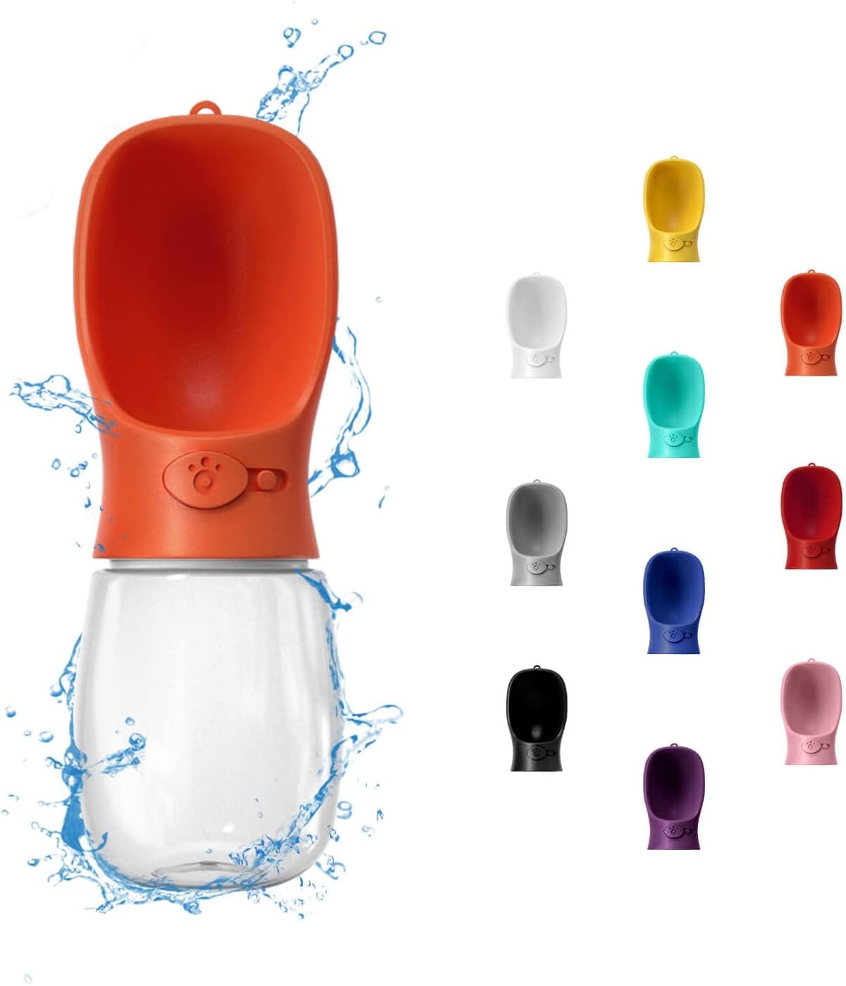 WePet Portable Dog Water Bottle, 19 OZ, Leak Proof Puppy Water Dispenser with Drinking Feeder for Pets Outdoor Walking, Hiking, Travel, Food Grade Plastic - Image 9