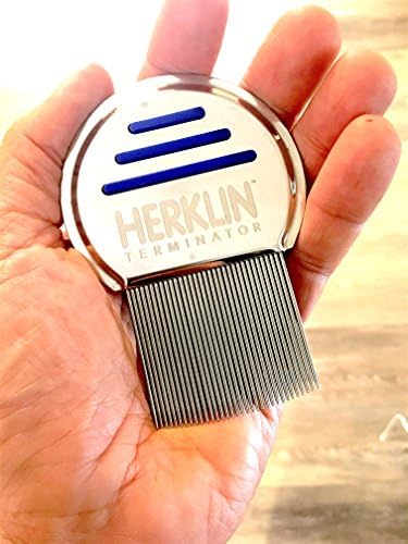 Detailed view of the microscopically rounded ends of the HERKLIN lice removal comb.