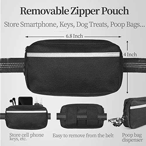 Iyoshop hands free leash adjustable waist belt feature