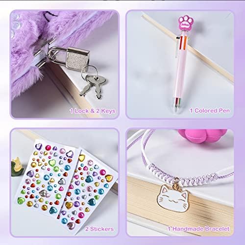 Close up of the secure metal lock and key for kids diary