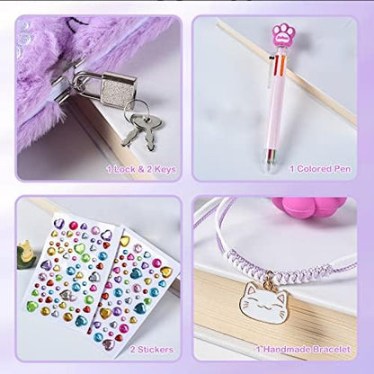 Close up of the secure metal lock and key for kids diary