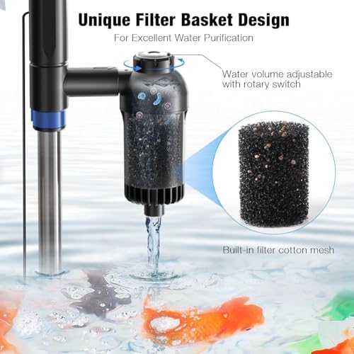 Bedee aquarium cleaner power controller and flow settings