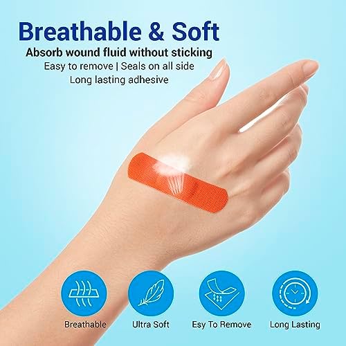 Assorted shapes and sizes of rainbow colored flexible first aid strips