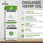 Natganics liquid hemp oil dietary supplement bottle