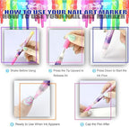 Close up of 0.5mm fine tip on Dujuanus nail art marker