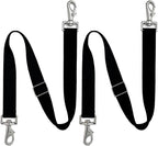 Gaitwin premium horse blanket leg straps front view showing black elastic band and silver metal snaps