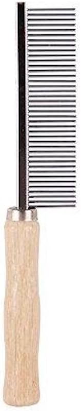 All Things Bunnies Wood Handled Rabbit Shedding Comb 2 front view authentic USA imported bunny grooming rake