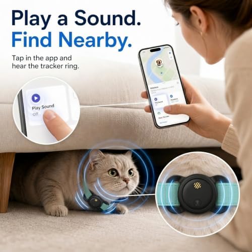 Ultra slim pet location finder tag with coin cell battery