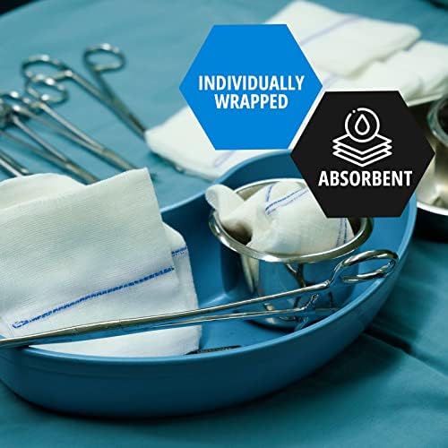 Latex free surgical drainage dressings displaying the four sealed edges designed to prevent leaks.
