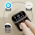 Ranjova foot massager showing bubble jets and temperature control active